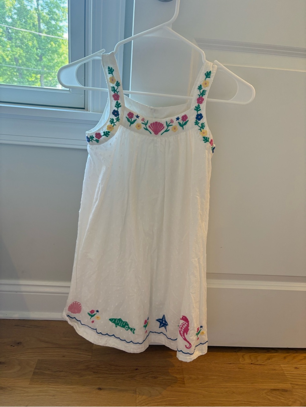 Mini boden twirly dress rainbow reef